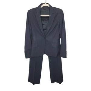 Theory Womens Sz 6 Wool Blazer Jacket w/ Pants Suit Set Navy